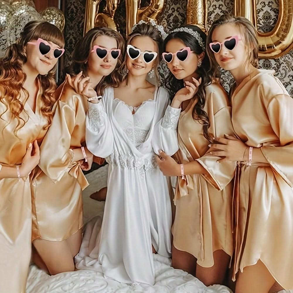 22 Pieces Bachelorette Proposal Gift Set, Single Party Glasses, Bride Squad Headbands, Wedding Accessories, Fun Party Supplies