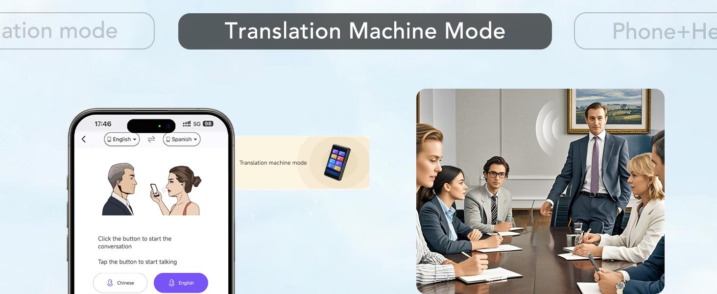 ERAZER XF23 AI translation earphones OWS earbuds, UVC ultraviolet disinfection, touch screen earphones, wireless Bluetooth earphones, HIFI stereo earphones for gaming, travel and sports, built-in microphone