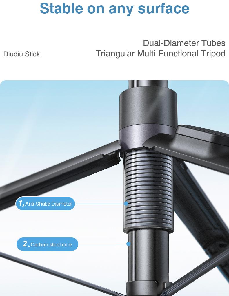 Oroms 67"Portable Selfie Stick Tripod with Remote，One Click Open, Wireless Remote Included.FOR Cellphone. Smartphone Camera Accessories Camera Stand