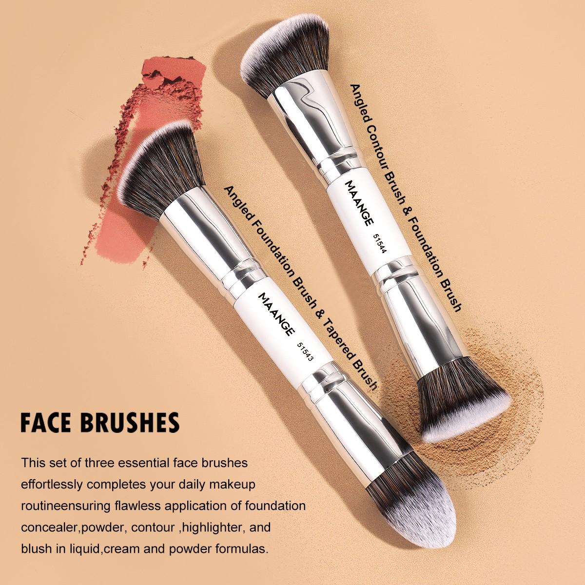 Maange 6-Piece Makeup Brush Set, Includes Foundation Brush, Concealer Brush, Blush Brush, Essential Makeup Tools, Perfect for Daily Use