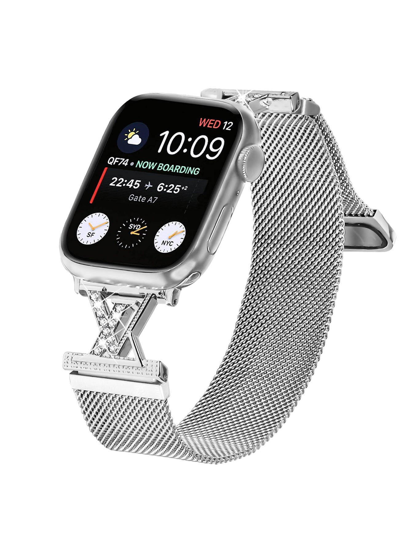 Slim Milanese Bracelet, Adjustable Magnetic Loop, Bling Crystal Hardware, Casual Style, All Seasons Accessory