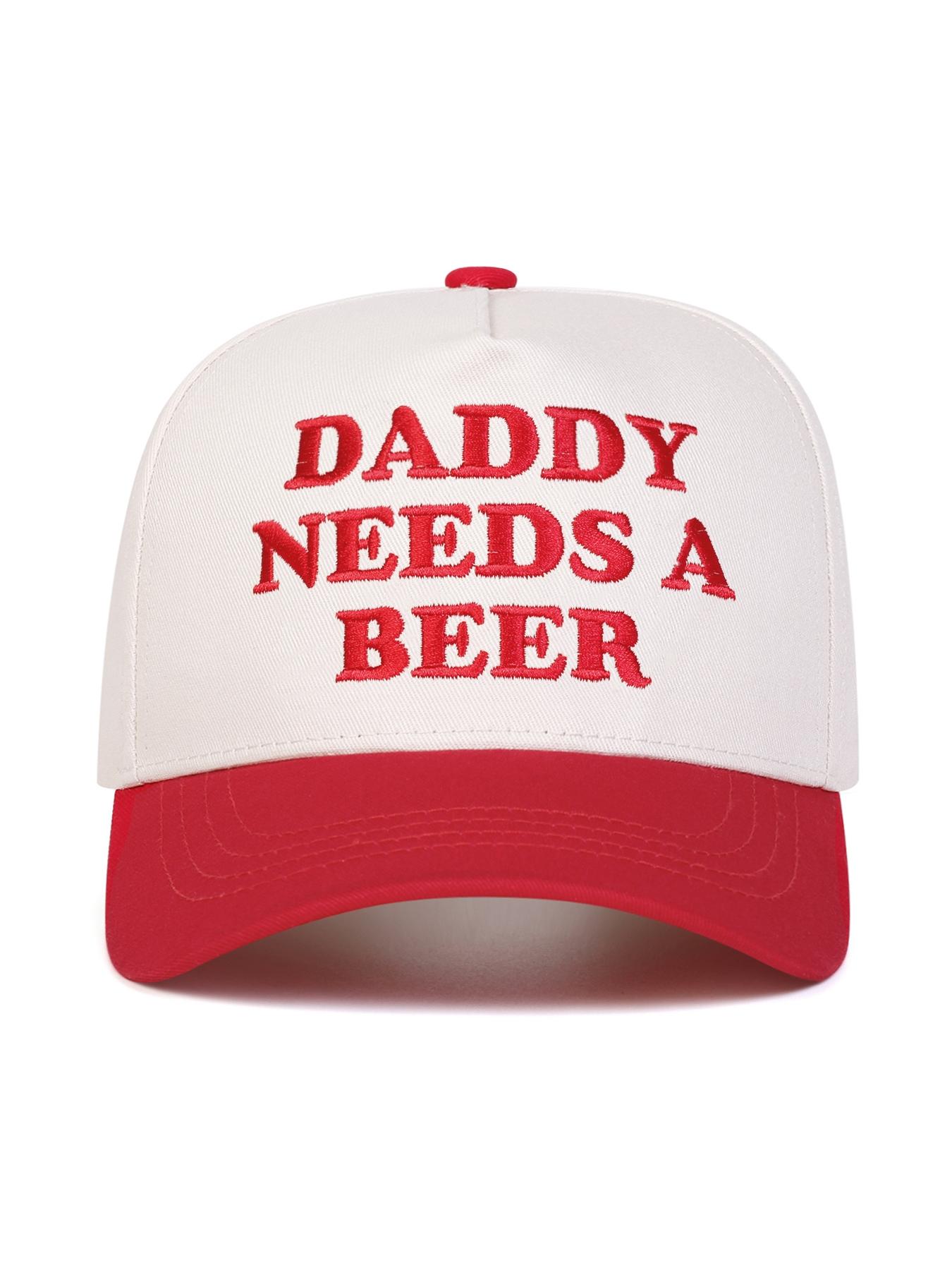 Unisex Daddy Letter Embroidered Baseball Cap, Adjustable Outdoor Sun Protection Hat, Casual Woven Fabric for Spring & Fall Travel