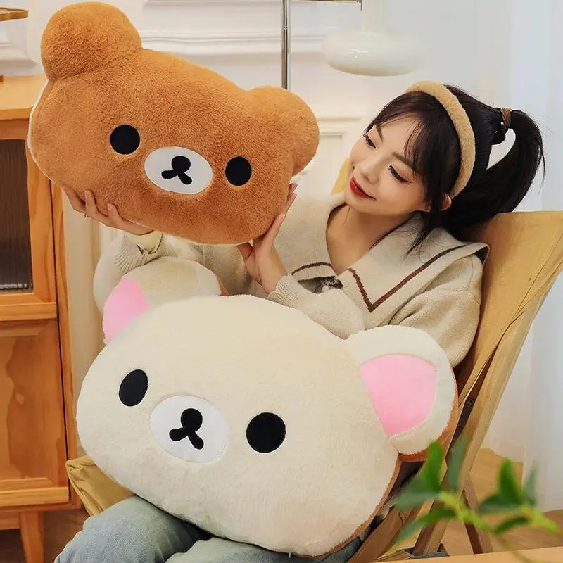 Best-Selling 40cm Kawaii Rilakkuma Plush Warm Hand Pillow Cartoon Bear Peluche Stuffed Toy Soft Cushion Birthday Gilrs Best Gift