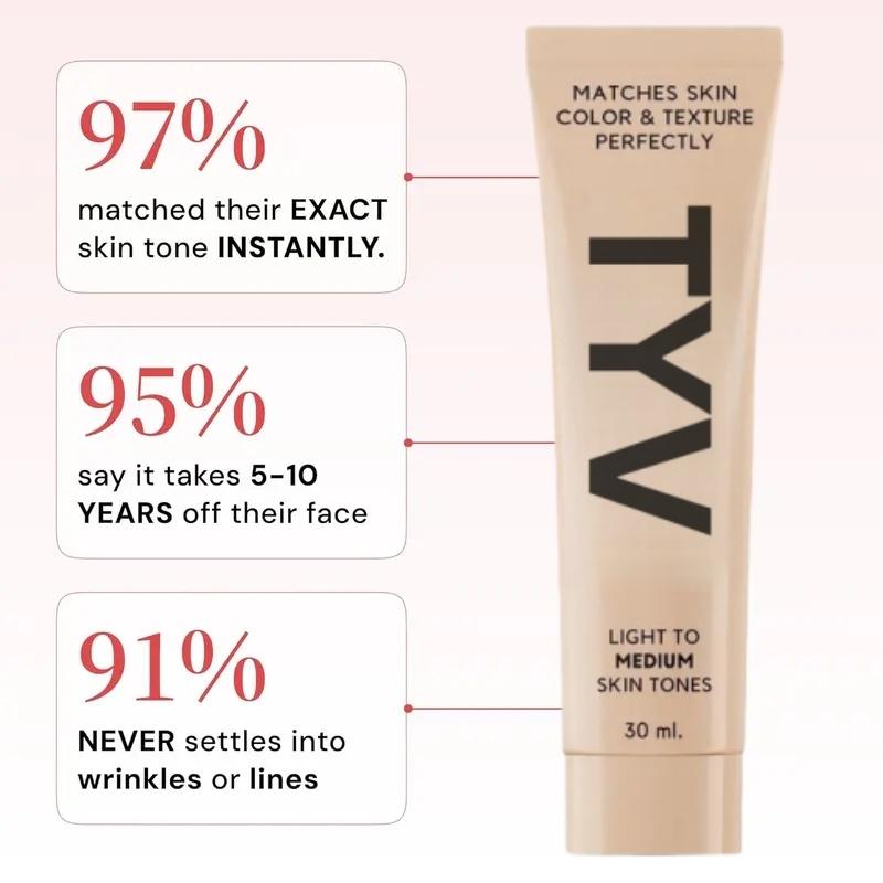 Luxe Hyaluronic Color Changing Cosmetic Foundation for Women - Instantly Adapts to Skin Tone - Buildable Light-to-Medium, Medium Dark-to-Dark Coverage - 12-Hour Wear - Natural Dewy Finish - Combination Skin Makeup