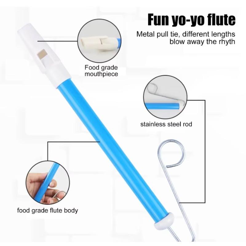 Slide Flute Push-Pull Playing Instrument, Professional Play, Better Intonation Plastic Flute Musical Instruments