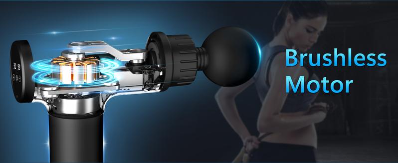 Muscle Massage Gun X6, Deep Tissue Back/Knee/Foot/Neck Massager with 6 Replacement Heads, 30 Speed, LED Display, Portable Massager Device, Perfect Gift Lightweight