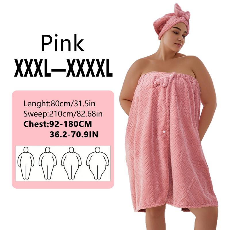 Plus Size Bath Skirt & Shower Cap Set, 2 Counts/set Adjustable Bath Skirt & Shower Cap, Thickened Bath Skirt, Ideal for Home Use, Travel, Sauna, and Spa, Womenswear