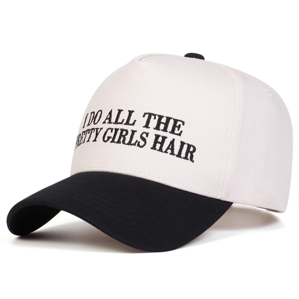 Unisex PRETTY GIRLS HAIR Letter Embroidery Baseball Caps Spring Autumn Outdoor Adjustable Casual Hats Sunscreen Hat Sports Cap