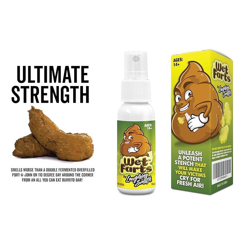 Laughing Smith Wet Farts Potent Stink Spray, Potent Stench, Extra Strong Stink, Hilarious Fun Humor Gag Gifts & Pranks, Prank Tools for Adults or Kids, Non Toxic, Stinky, Smells Like Bad Gas