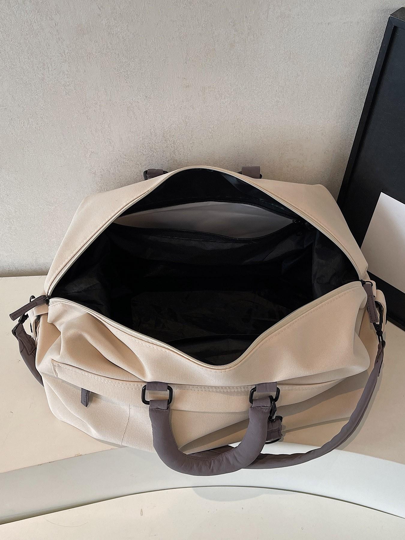 Cylindrical tote bag, Casual crossbody bag, a large capacity storage bag suitable for short trips, can be worn as a fitness bag cross body, durable and lightweight sports training and travel bag with multiple compartments for easy organization