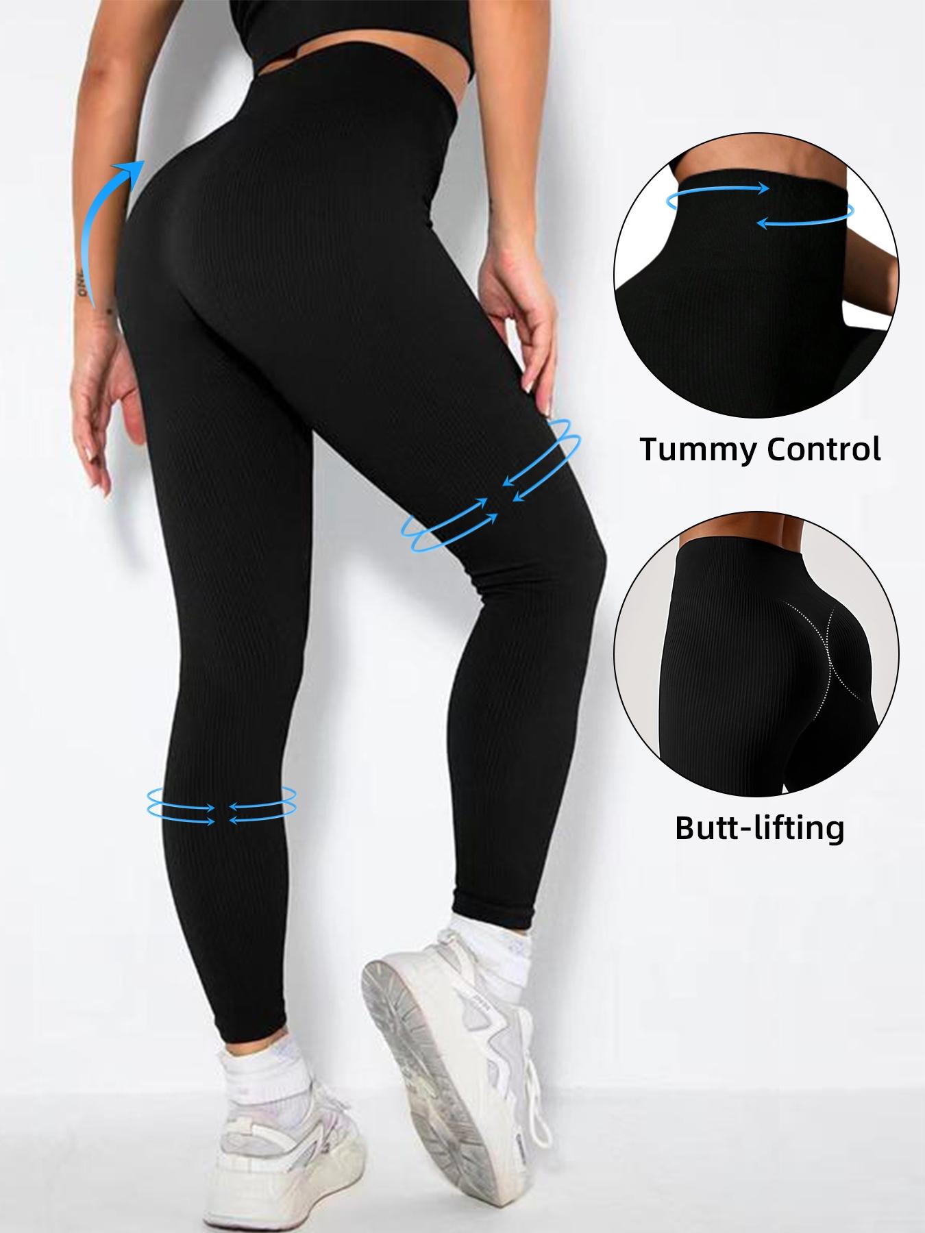 Women's High-Waisted Knit Yoga Pants, Gym Legging, Sporty Tight-Fitting Design, Perfect Fit & Comfortable Fabric, Essential Fitness Gear