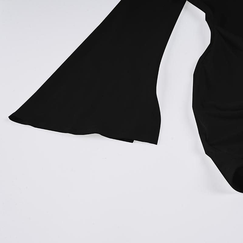 Elegant Asymmetrical Long Sleeve Maxi Dress, Tie Wedding Gown, Spring & Fall Women's Fashion, Party Wear, Chic Design, Formal Wear