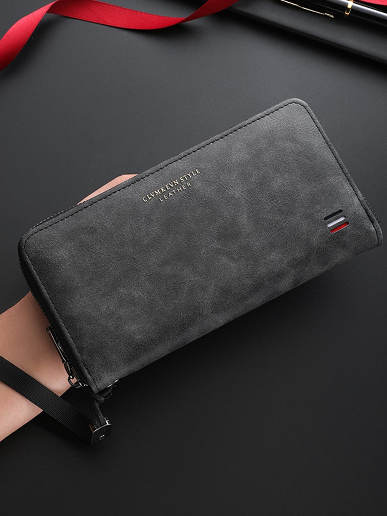 Men's Business Solid Color Long Wallet, Fashionable Zipper Wallet for Daily Used, Casual Trendy Versatile High-quality Daily Wallet, Business Wallets