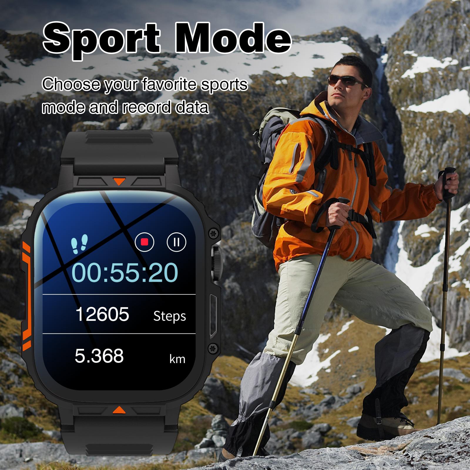 Smart Watch, Wireless calling /dial, Multi-Sport Modes, Call & Message Alerts, Custom Wallpaper, Compatible with iOS/android