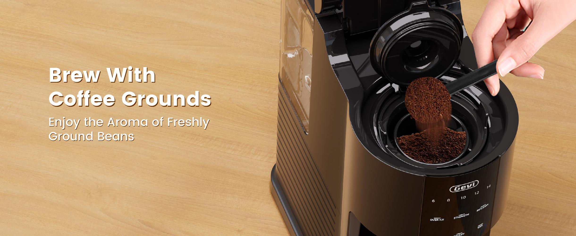 【Springtok】Gevi EzPod Single Serve Coffee Maker – Compact & Portable, Compatible with Pods & Ground Coffee, 40 oz Reservoir, Iced Coffee Maker, Black 【Springtok】Gevi EzPod Single Serve Coffee Maker – Compact & Portable, Compatible with Pods & Ground Coffee, 40 oz Reservoir, Iced Coffee Maker, Black