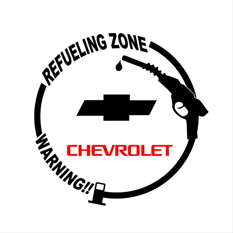 Chevrolet Car Brand Logo Waterproof Tank Sticker, Automotive Exterior Accessories, Personalized Body Decoration Decal