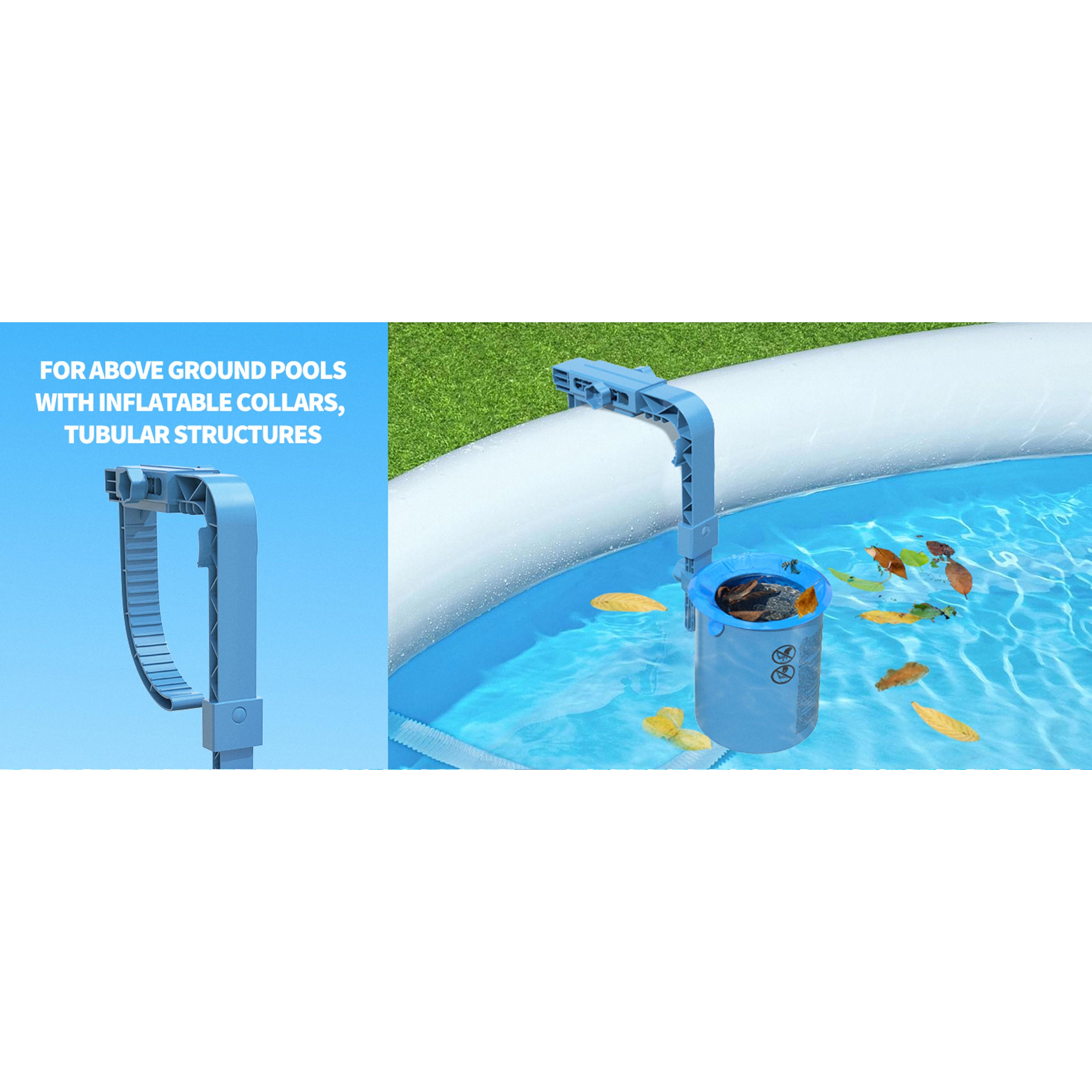 Upgrade Above Ground Pool Skimmer Comes with 3 Socks, Anti-tilt Wall Mount Surface Skimmer, Removable Skimmer Basket, Adjustable Height Bracket, Auto Skimming Pool Surface Leaves - Blue Upgrade Above Ground Pool Skimmer Comes with 3 Socks, Anti-tilt Wall Mount Surface Skimmer, Removable Skimmer Basket, Adjustable Height Bracket, Auto Skimming Pool Surface Leaves - Blue