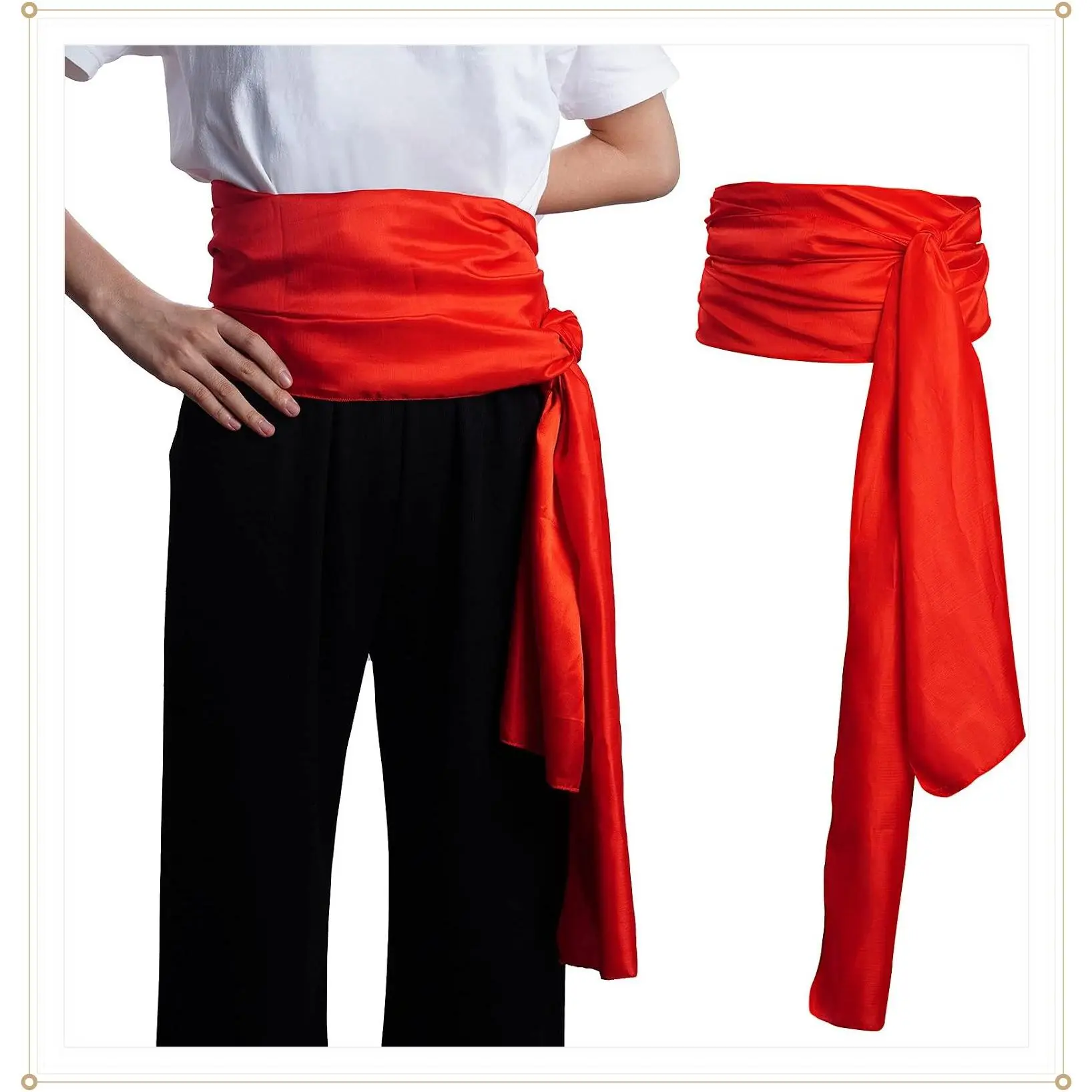 Satin Pirate Sash Pirate Medieval Renaissance Large Sash Halloween Costume Waist Sash BeltGift
