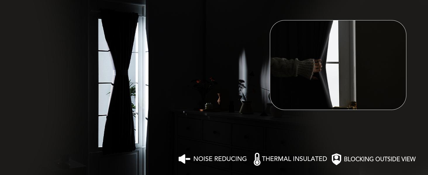 Deconovo Door Curtains(1 Panel)- Dual Rod Pocket & Thermal Insulated Blackout Curtains for front door, patio door, back door and kitchen door, french door window Curtains & Drapes Deconovo Door Curtains(1 Panel)- Dual Rod Pocket & Thermal Insulated Blackout Curtains for front door, patio door, back door and kitchen door, french door window Curtains & Drapes