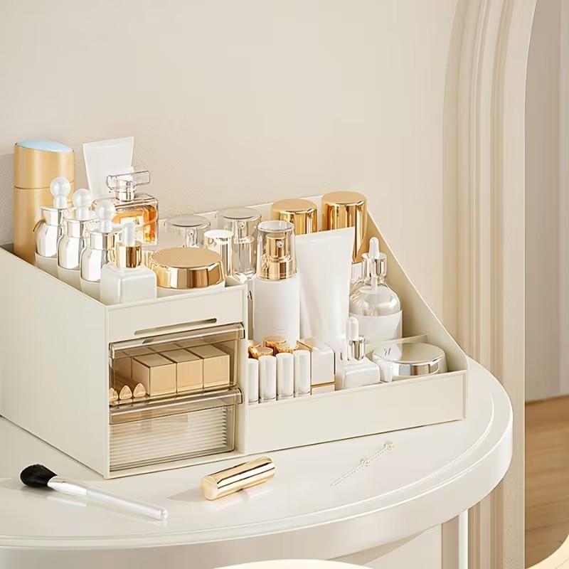 Drawer Organizer Box, Space-Saving Storage Container, Ideal for Cosmetics, Office Supplies, Lightweight and Durable, Perfect for Bedroom Desk