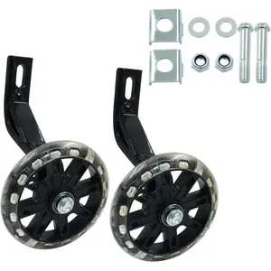 Murtenze 1 Pair of Children's Bicycle Auxiliary Wheel Bicycle Accessories, Flash Silent Training Wheels for 12" Training Wheels Kids Bike Wheel