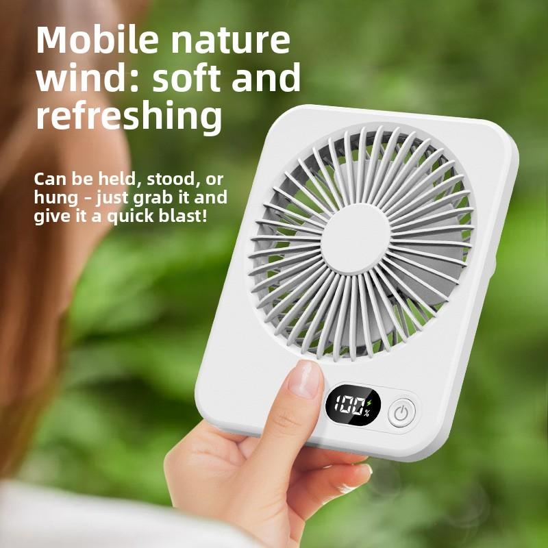 Portable USB Rechargeable Desk Fan - Quiet, Compact, Adjustable, Wall-Mountable, Flexible, USB Port, Dual Power Modes, Long Runtime, Sleep Aid for Dorm Use, Ideal for Bedroom Nightstands, Office Counters, Portable Usb Rechargeable Desk Fans