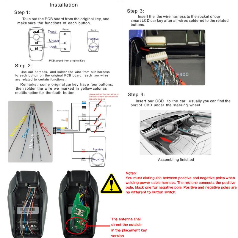 New UI Interface MFi Function Modified Universal Boutique Smart Remote Car Key LCD Screen Truck