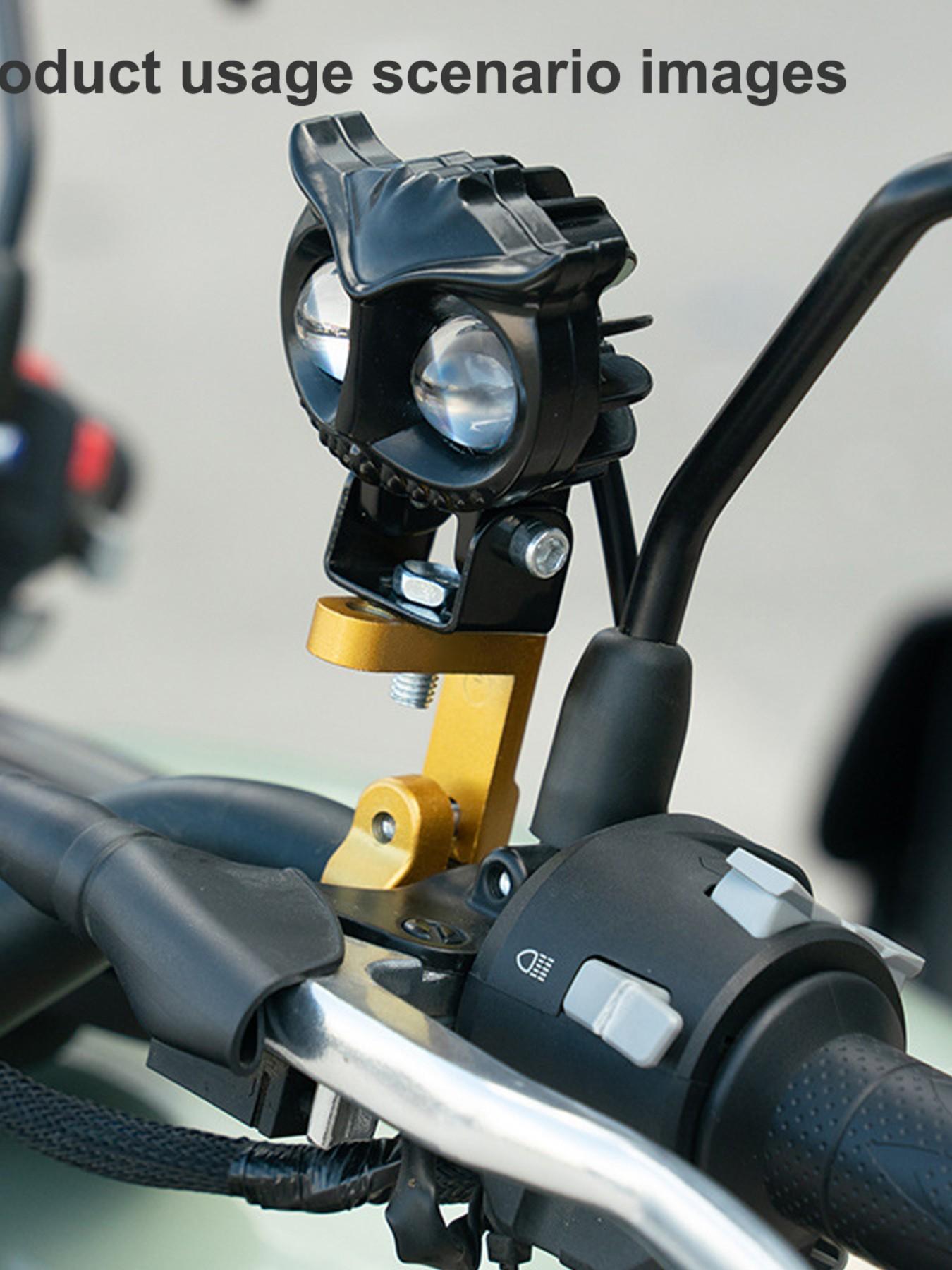 Motorcycle Handlebar Extension Bracket, Durable Aluminum Alloy, Fits M6/m8/m10, Adds Spotlights, Navigation, Tire Pressure Gauge, Dash Cam