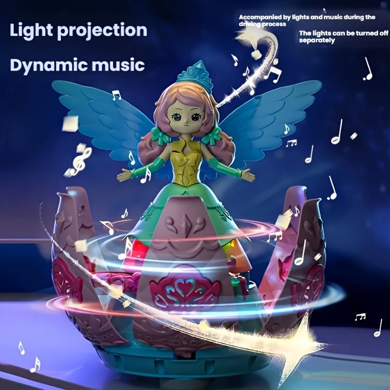Dancing Princess Toy, 360 Degree Rotation, Light and Music, Automatic Obstacle Avoidance, Birthday Gift, Christmas Gift, Halloween Gift