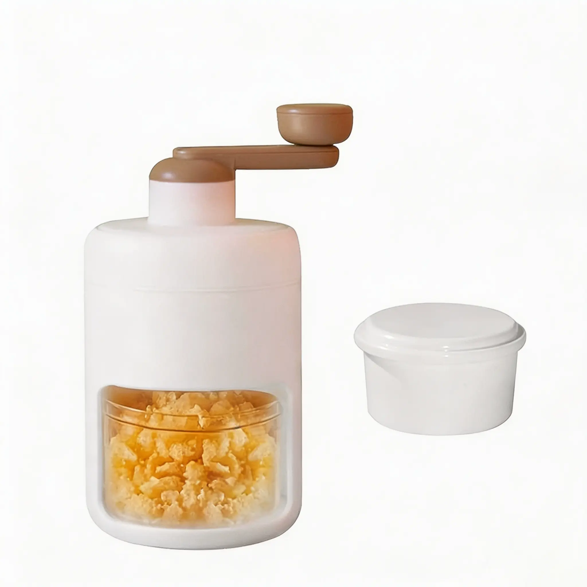 Portable Lightweight Manual Ice Crusher, BPA-Free Plastic, Ideal for Shaved Ice, Snow Cones, Fruit Pops, Includes Ice Tray, Perfect for Home, Parties, Outdoor Events, Shaved Ice Machine, Ice Shaver Machine, Ice Shaving Machine