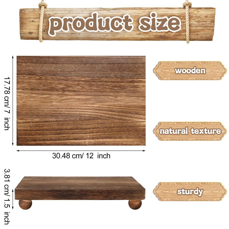 Wooden Soap Dish Holder Stand, Rustic Wooden Display Base, Perfect for Kitchen Sink Countertop & Bathroom, Bathroom Counter Organizer, Holds Soaps Candles Plants Hand Sanitizer Bottles Decorations