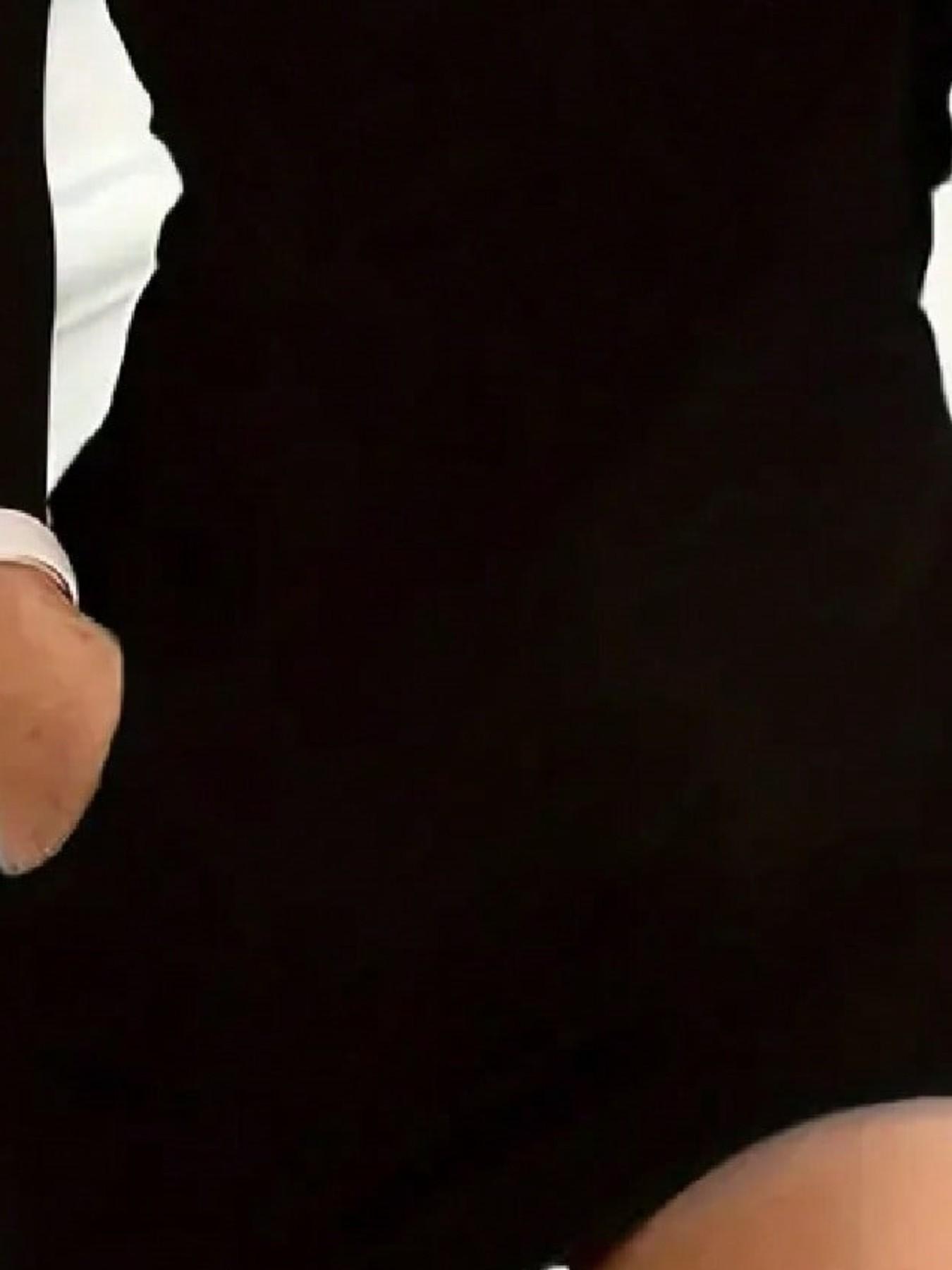 Sexy Dress for Beautiful Women, Show off Your Figure, All-Season Fashion, Letters Pattern, Pockets Design, Elegant and Stylish