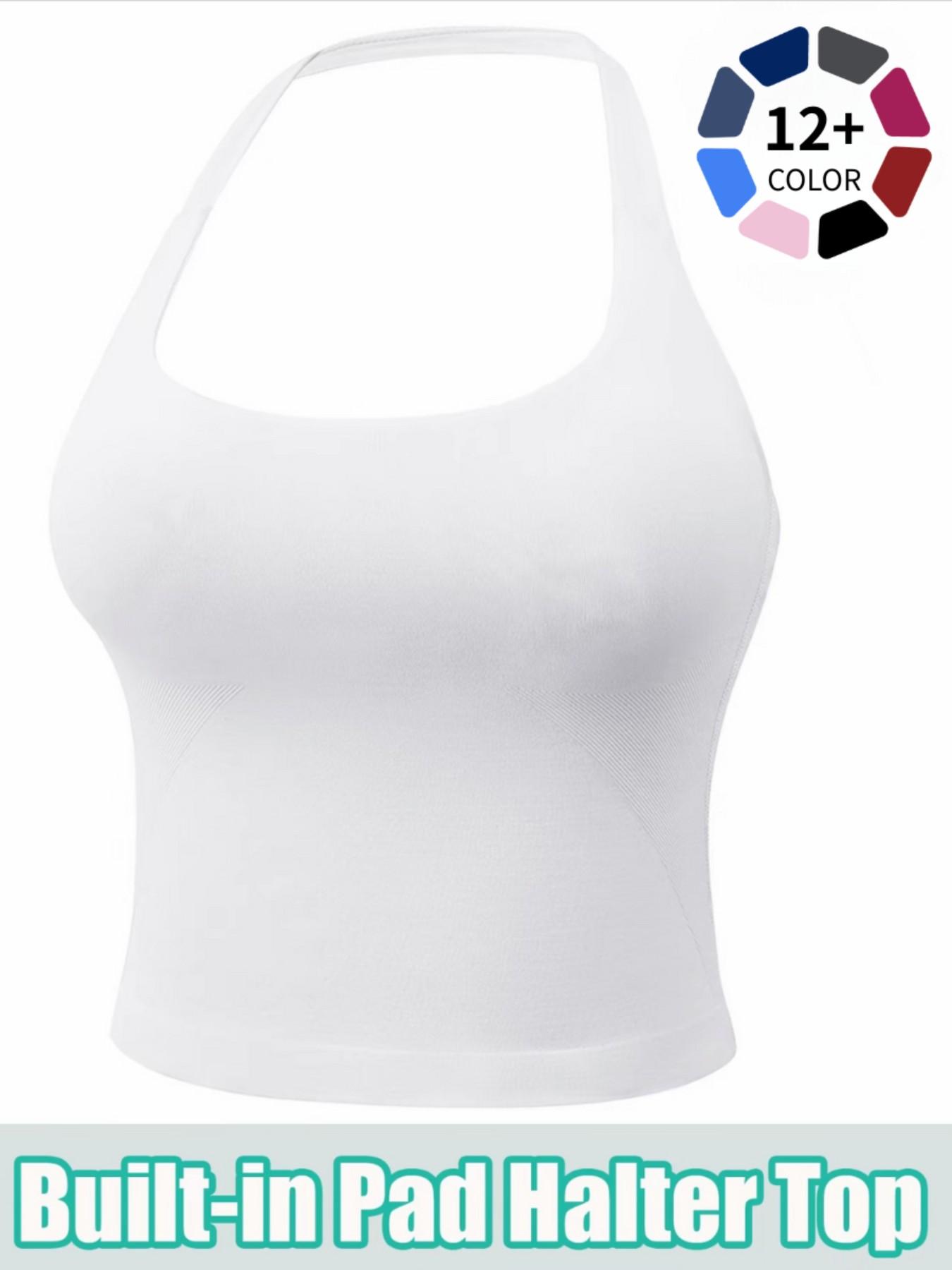 Women's Halter Neck Yoga Tank Top, Seamless Design for Gym, Yoga & Daily Wear, Comfortable Women's Activewear