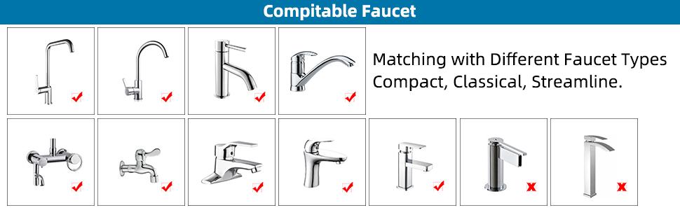 Faucet Aerator, 360° Swivel Kitchen Sink Aerator, Dual-function 2-Flow Sprayer Faucet Head, Big Angle Sink Sprayer Attachement, Faucet Replacement Part 55/64 Inch Female Thread - Chrome