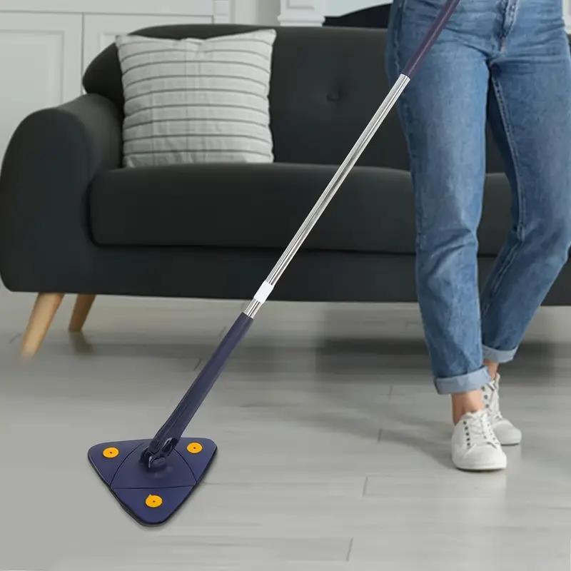 Triangle Mop Set, Triangle Mop Heads, 360 Degree Rotating Adjustable Cleaning Mop, Suitable for Bathtub Tile Floor Wall Glass Cleaning, Home Use