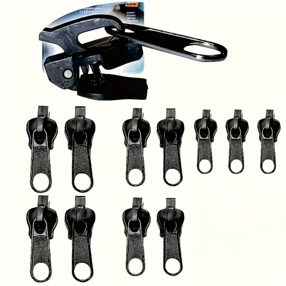 6/12/18pcs Zipper Repair Kit, Detachable Universal Zipper Pulls, Clothes Bags Luggage Replacement Parts, No Tool Needed