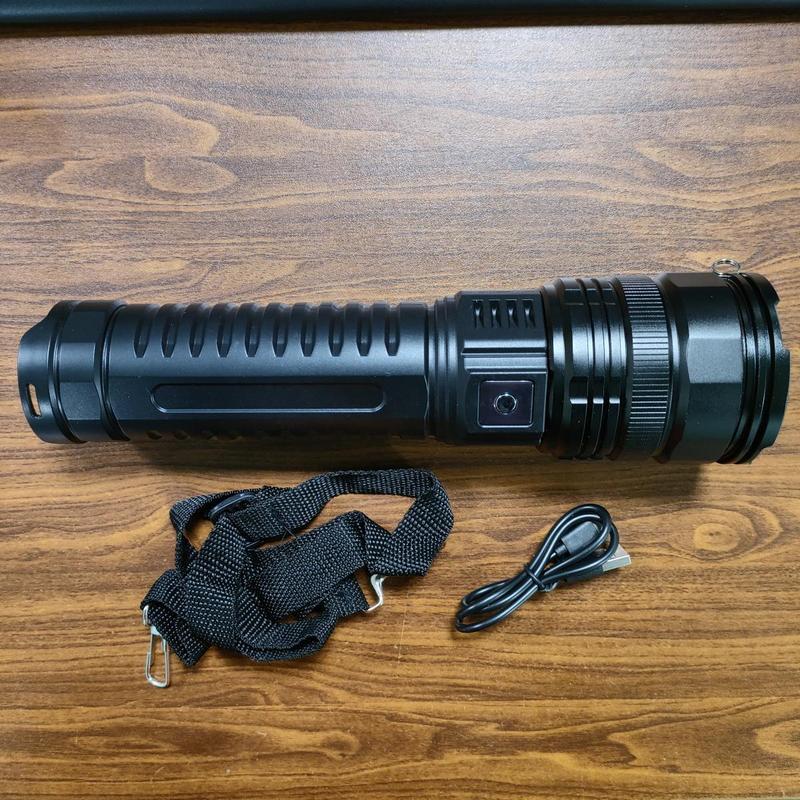 Usb Rechargeable Led Flashlight, 5 Modes Zoomable Tactical Flashlight, High Powered Flashlight, High Lumen Flashlight, Portable Lighting Led Light, Outdoor Flashlight Tools for Camping Hiking, Led Lights, Adjustable Tactical Flashlight