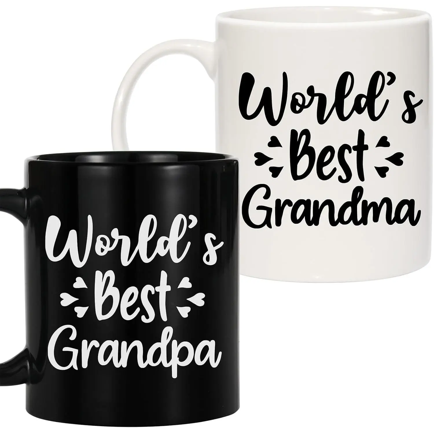 Grandma and Grandpa Mugs - Grandparents Valentine Gifts from Grandchildren Grandkids, Worlds  Grandma Grandpa Birthday Gifts,  Fathers Day  for Grandparents Coffee Mug Set
