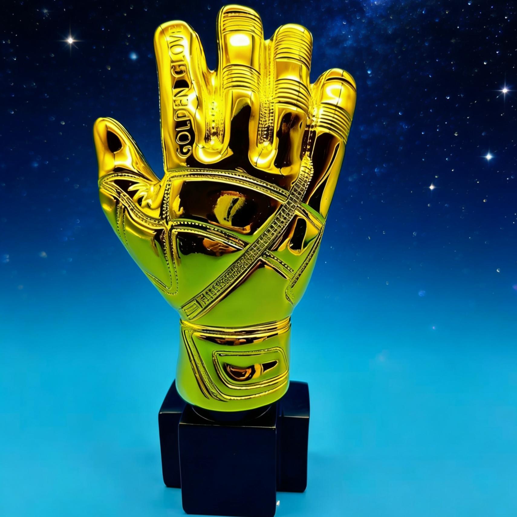 World Cup Golden Glove Award Trophy Model, Football Match Commemorative Fan Souvenir, Collector's Item, No Precious Metal Plating