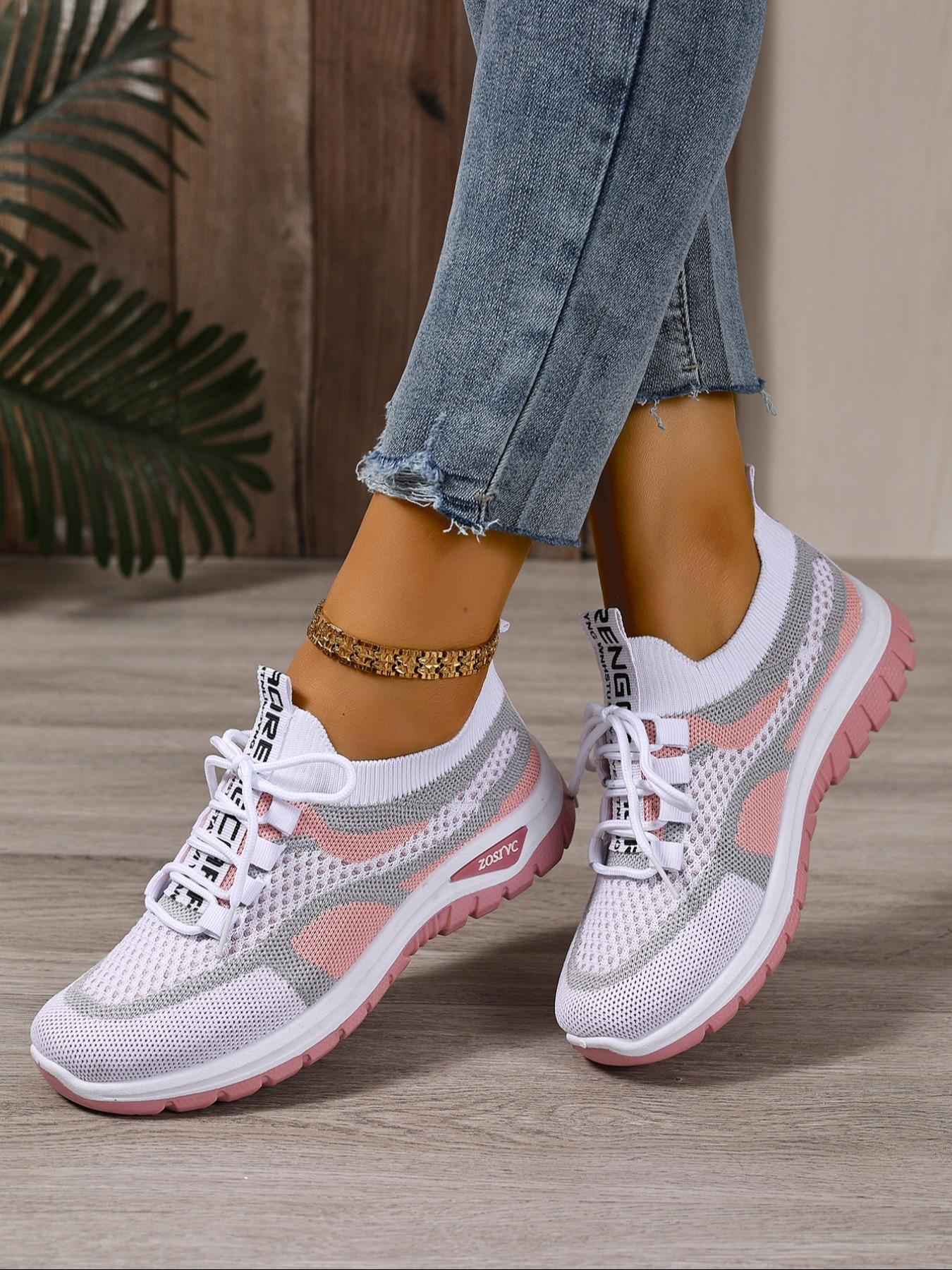 Women's New Casual Sports Shoes, Large Size Lightweight Soft Sole Sneakers, Comfortable Non-Slip Walking Shoes, Perfect for Travel & Leisure Activities, Trendy Walking Sneaker