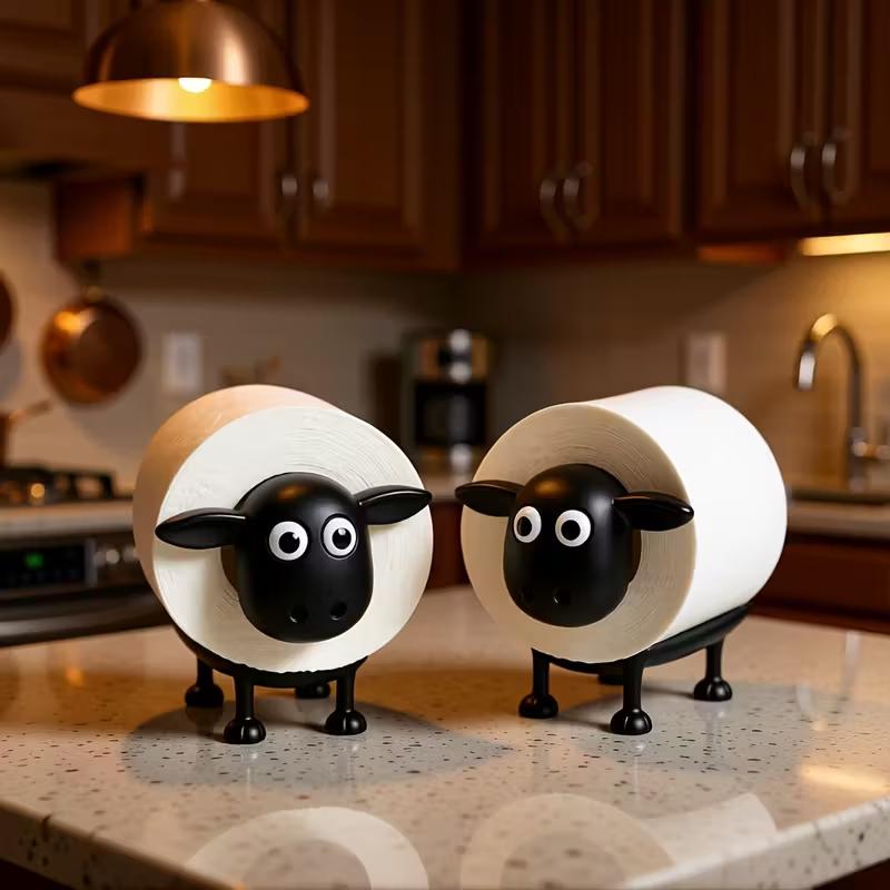 Sheep Cute Animal Paper Towel Holder, Humorous Standing Bathroom Tissue Rack, Fun Toilet Decoration, Mother's Day Christmas Gift, Bathroom Decoration Accessories