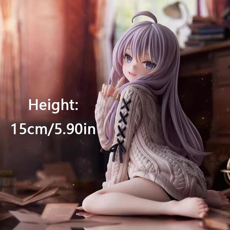 Magical Girl Journey Figure Sweater Yelena Riding Broom Anime Beauty Doll Display Model, High Detail Collectible Statue for Fans