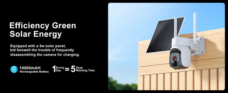 Hawkray 4G LTE Cellular Security Camera (No Wifi & Build in Sim Card)  with Solar power Security Camera Outdoor Wireless , 2K Color Night Version, 360 Live View, Motion Detection, 2-Way Audio Automatic Connection PTZ