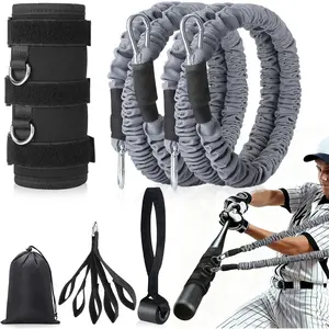 TOBWOLF 4PCS Baseball Exercise Bands with Interchangeable Grips, Baseball Resistance Trainer for Pitching & Throwing, Training Aid for Baseball Softball Pitchers to Build Arm Strength, Warm-Up