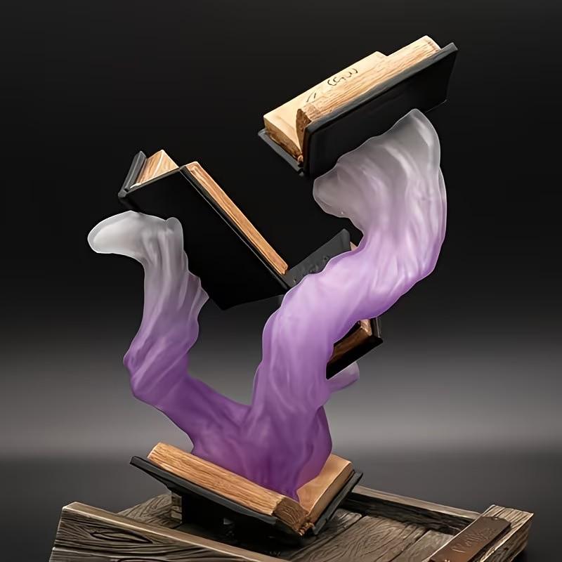 Enchanted Book Dice Tower, Creative Resin Statue for Home & Office Decor, Versatile Indoor/outdoor Display, Unique Artistic Piece, Resin Ornament