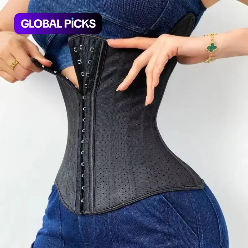 Sporty Women's Adjustable Hook & Eye Closure Waist Trainer, Solid Color Tummy Control Waist Cincher for Yoga and Gym, Sporty Waist Slimmer Abdominal Belt