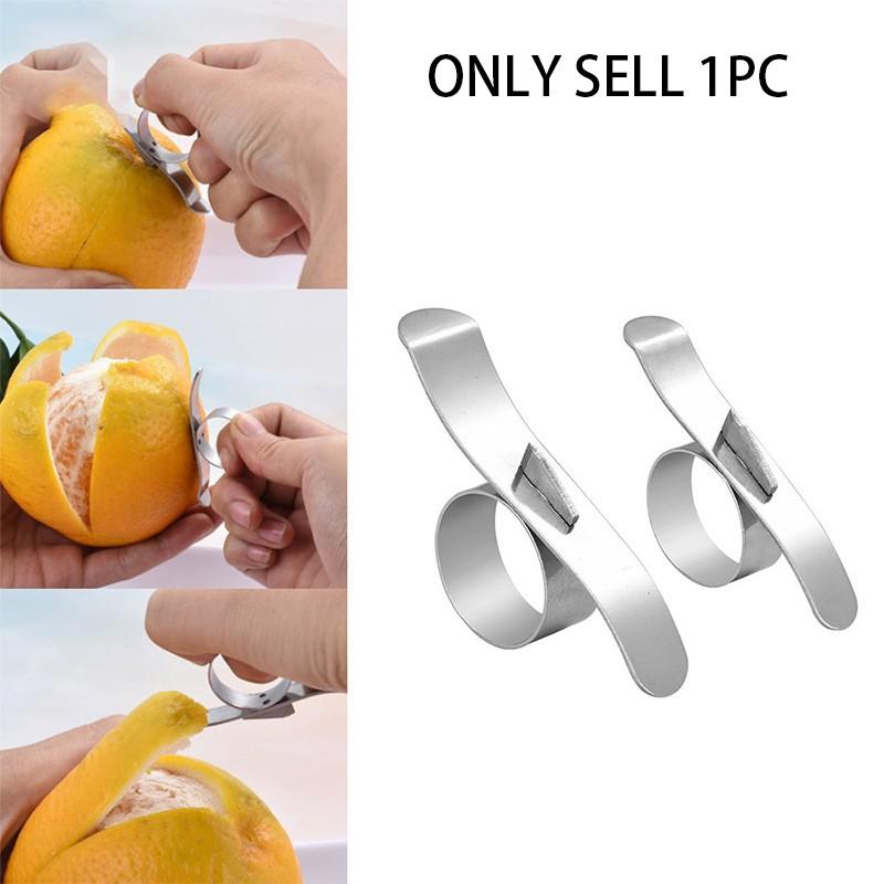 Creative Peeler, Stainless Steel Finger Ring Design, Easy Fruit Peel Tool, Innovative Citrus Slicer, Durable Kitchen Utensil，Stainless Steel Orange Peeler, Citrus Peeler Tool for Oranges, Lemons & Grapefruits, Easy Grip Fruit Peeler Gadget