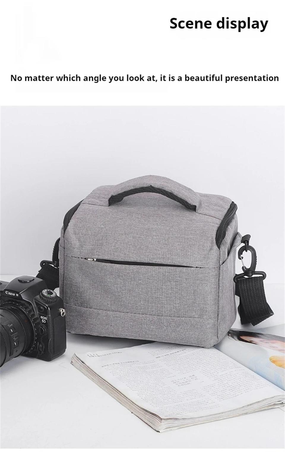 DSLR Bag Handbags Nylon Shoulder Bag Camera Case Portable Photographer for Sony Nikon Canon Panasonic Equipment Crossbody bag
