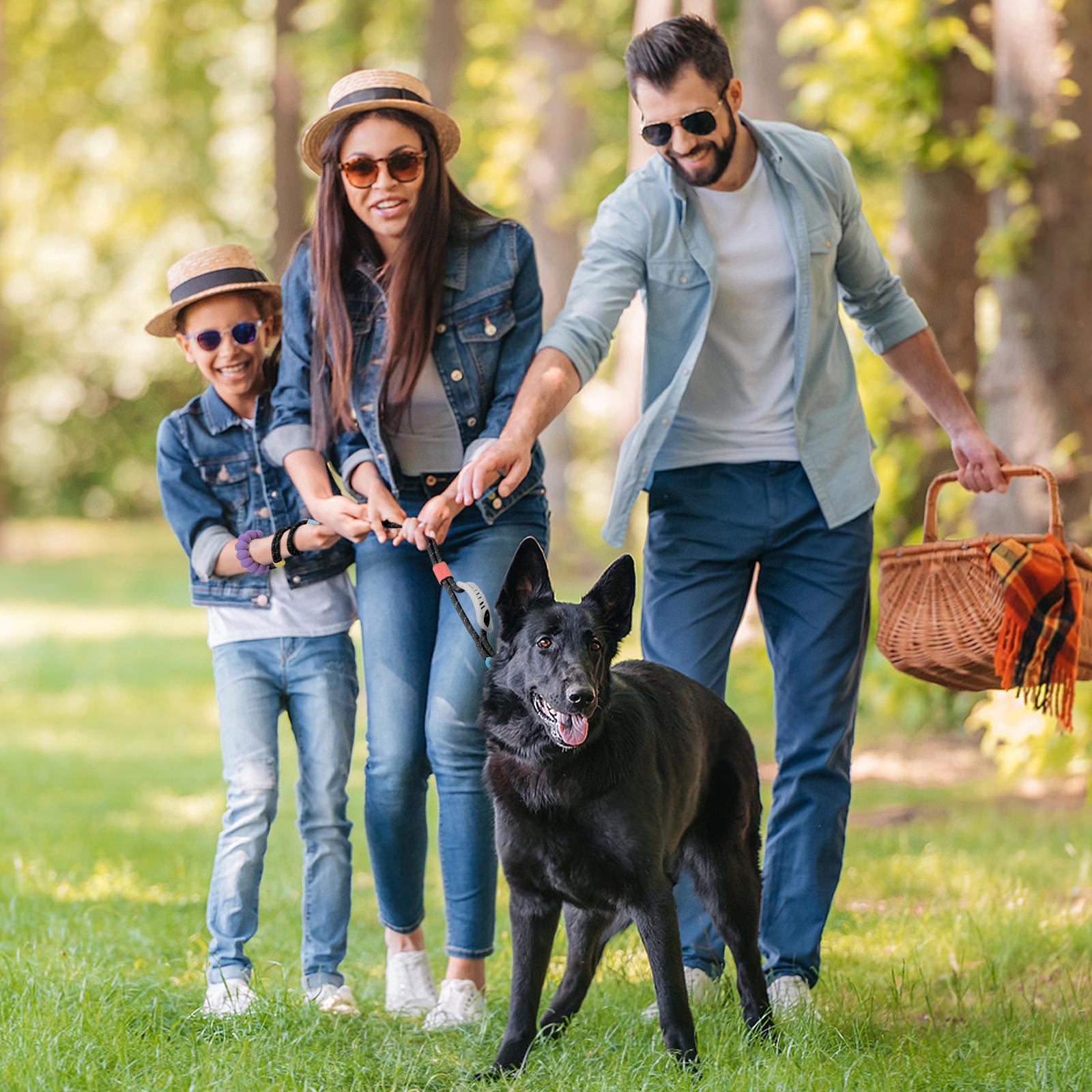 Pawaboo Hands Free Dog Rope Leash, Adjustable Waist , Crossbody Rope with Explosion-Proof Handle, Lockable Metal Clip,(66.87'' x 0.39'' x 0.39'')