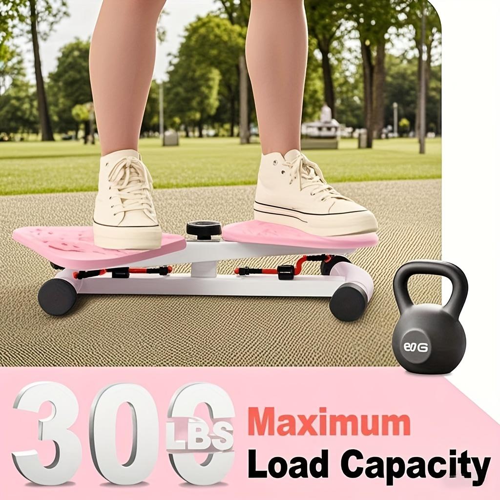 Waist Twister Machine with Resistance Bands, 300 lbs Capacity Noiseless Ab Board for Home Gym, Full Body Workout Equipment for Men & Women, Core Strengthening and Cardio. ab machine exercise twist board Adjustable Stepper Pedal Exerciser